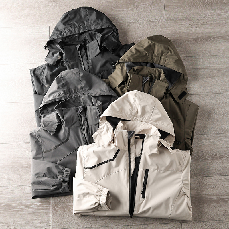 バイク ウェア 多機能フード付き防水セパレート型レインウェア上下組