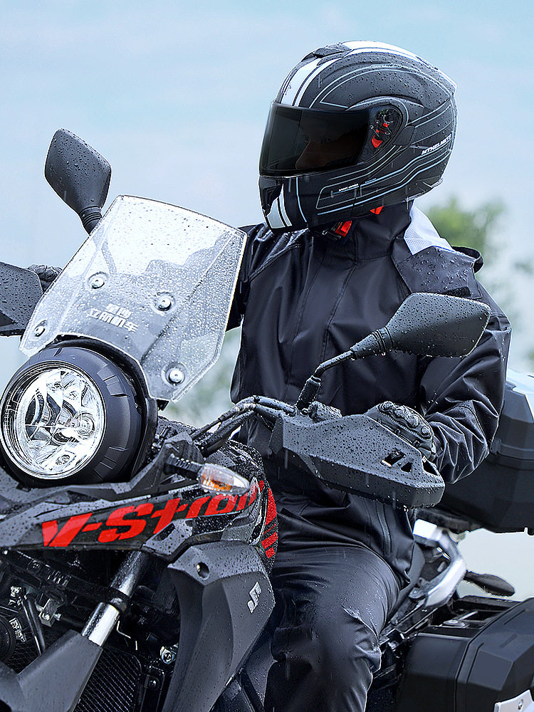 バイク ウェア 反射ライン入り高視認性ライディングジャケット