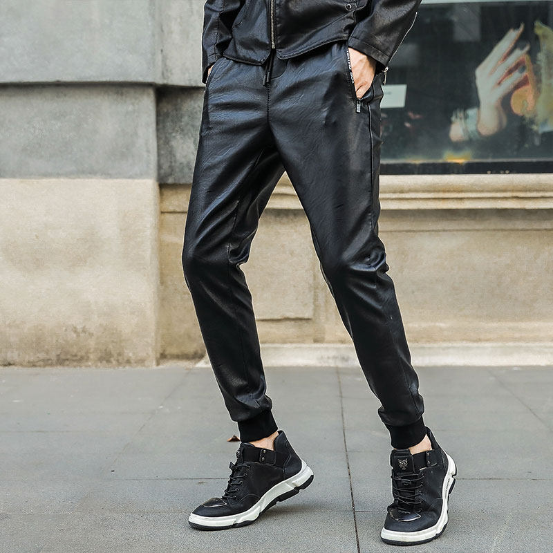 バイク ウェア 本革仕様ジョガー風ライダースパンツ