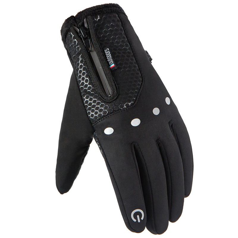 バイク ウェア 多機能収納ポケット付き防風防寒タッチパネル対応グローブ