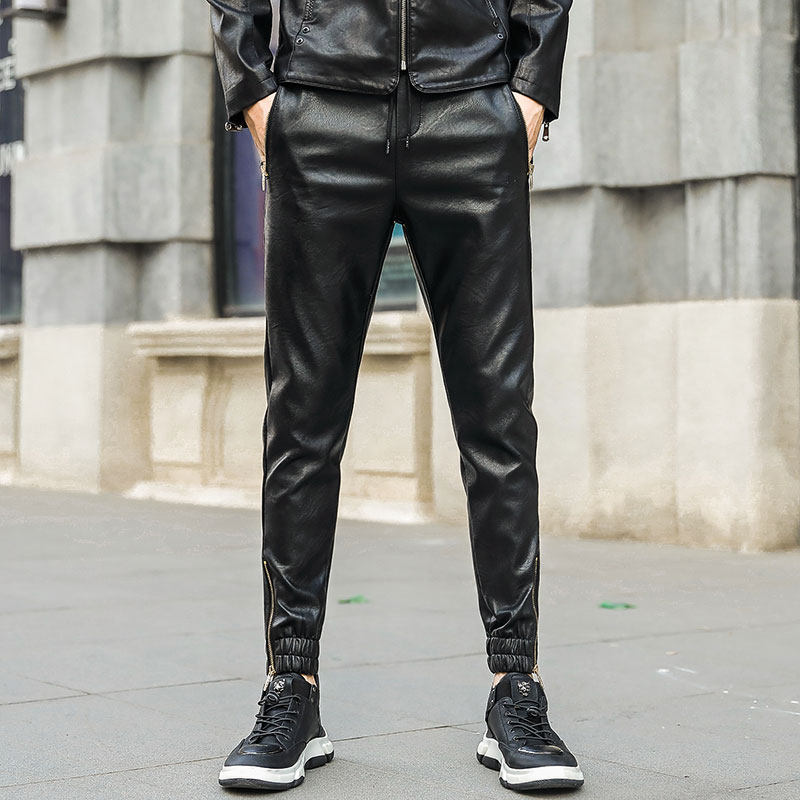 バイク ウェア 本革仕様ジョガー風ライダースパンツ