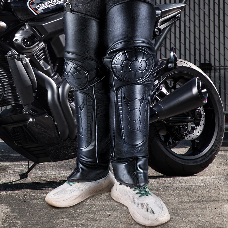 バイク ウェア 亀甲型硬質プロテクター付きオフロード用膝防護ガード