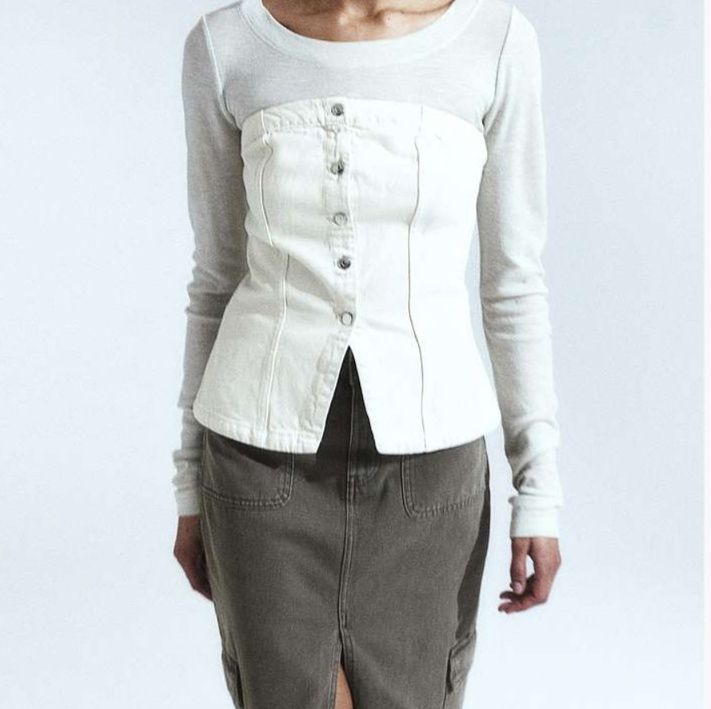 レイヤード風ビスチェトップス