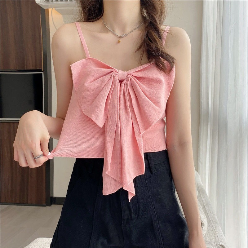 ビスチェ 胸元リボンモチーフキャミソールビスチェ