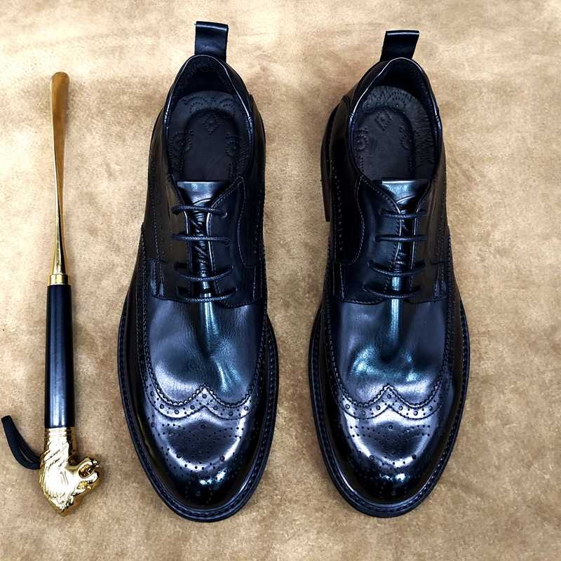 【通気性】爽風メダリオン 革靴 - 蒸れにくい、爽やかメッシュ