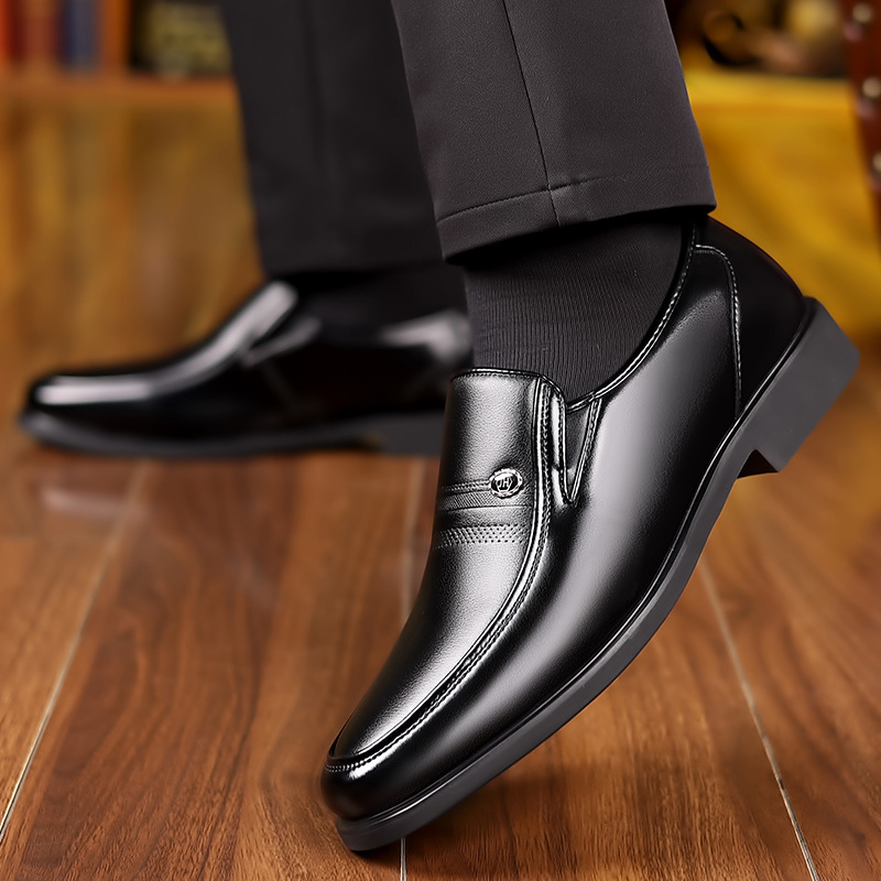 ビジネスシューズ 全天候対応防水加工紳士用スリッポン革靴