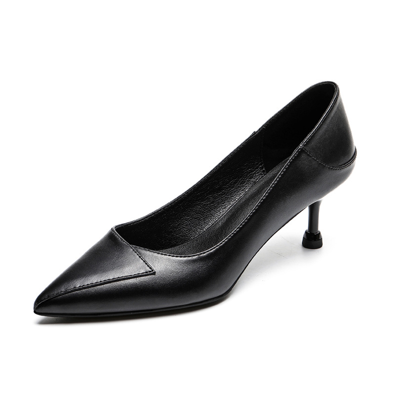 【美脚】ポインテッドトゥ ミドルヒール - パンプス 通勤 オフィス