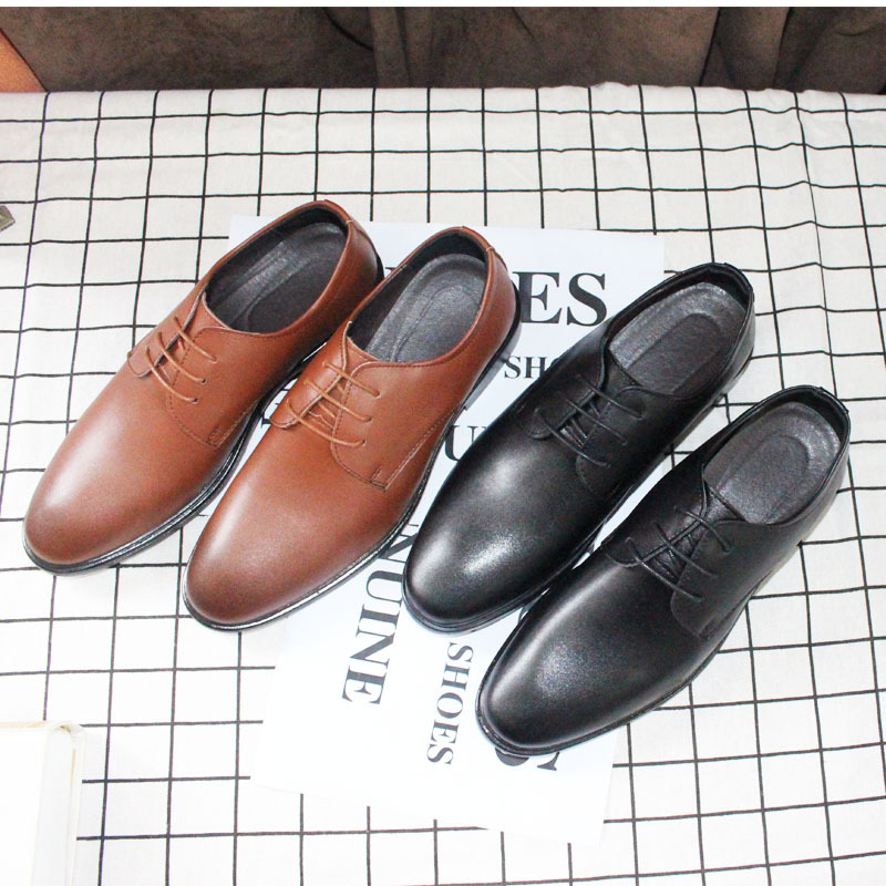 【就活・冠婚葬祭】本革プレーントゥ 紐靴 メンズ向け 外羽根式 紳士靴 - 安い 定番