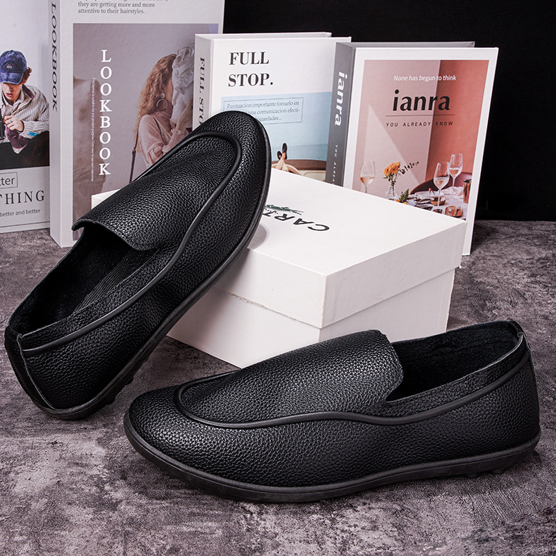 【涼感】通気孔 本革 スリッポン - 蒸れ防止 夏用 ビジネス