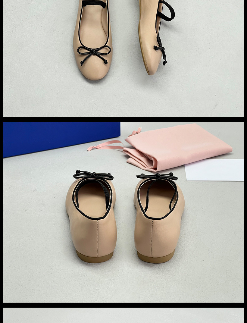やわらか仕立てリボンバレエパンプス