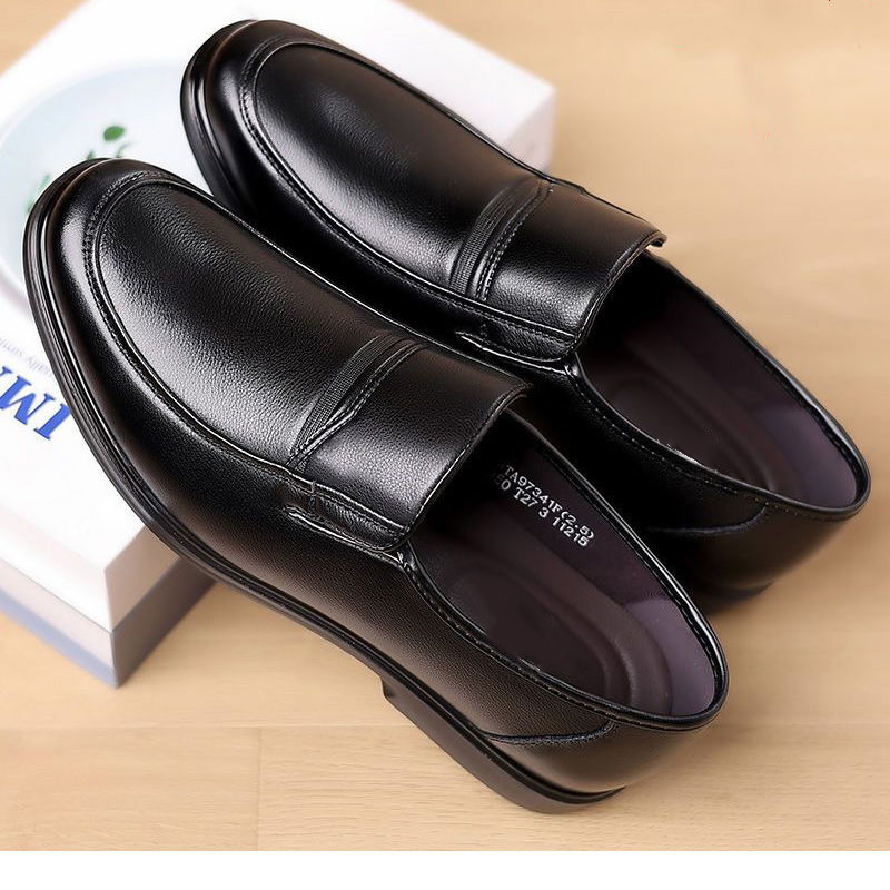 【手頃で高品質】本革シボ加工 スリッポン 紳士靴 - 傷が目立ちにくい 柔らかい