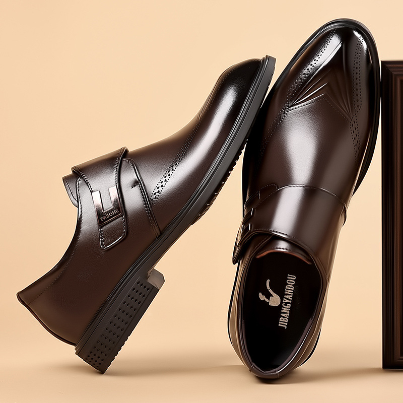 【満足度No1】モンクストラップ 装飾穴 本革 紳士靴 - デザイン性 通勤 格安