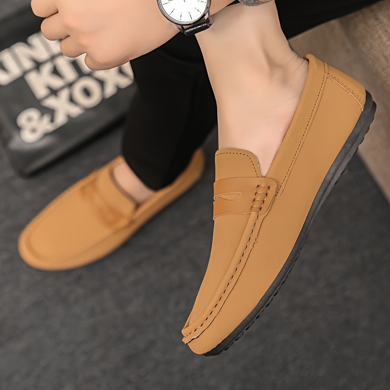 【運転】ドライビングシューズ 柔らか素材 - 軽量 スリッポン