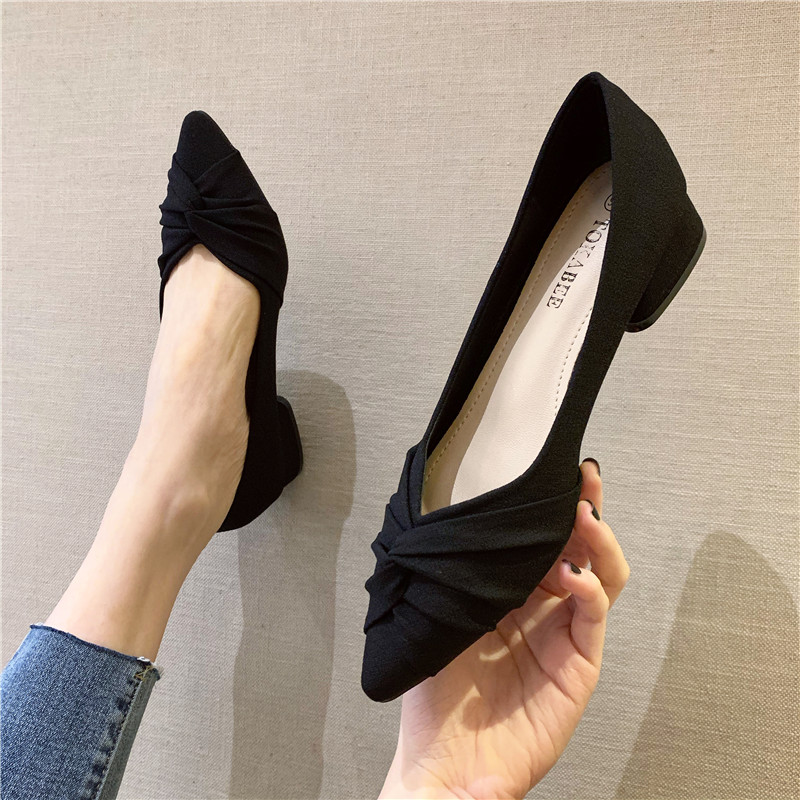 ツイストリボンデザインポインテッドパンプス