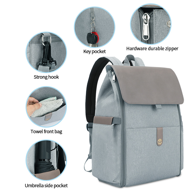 パソコンリュック レディース 多機能マザーズバッグ 保温ポケット付き 大容量軽量リュック