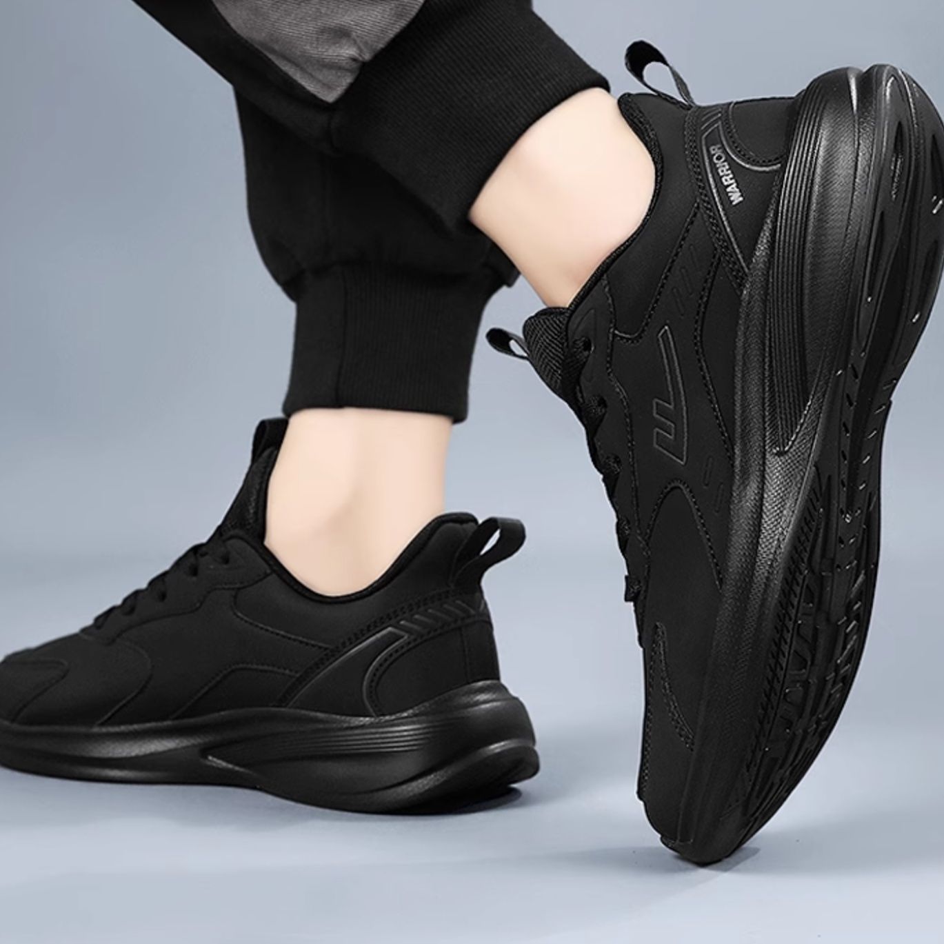 黒靴 黒靴 疾風ウェーブ 軽量ランニングシューズ