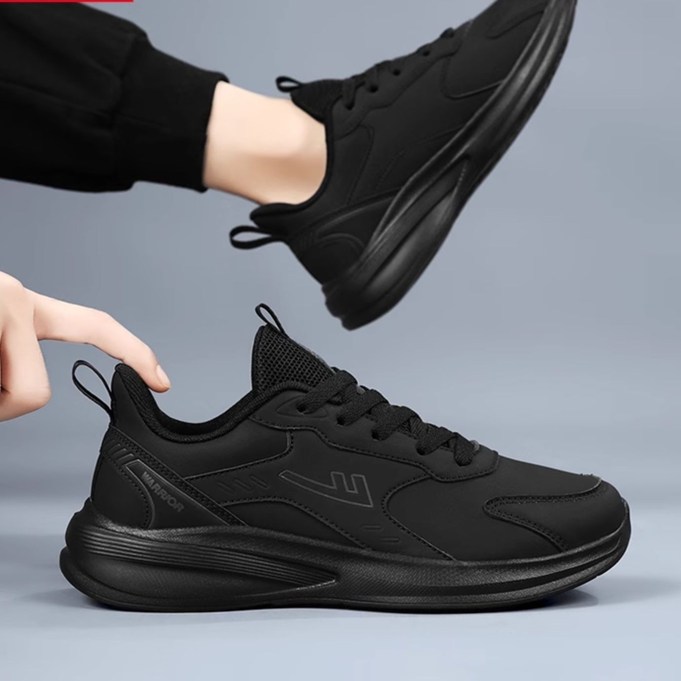 黒靴 黒靴 疾風ウェーブ 軽量ランニングシューズ