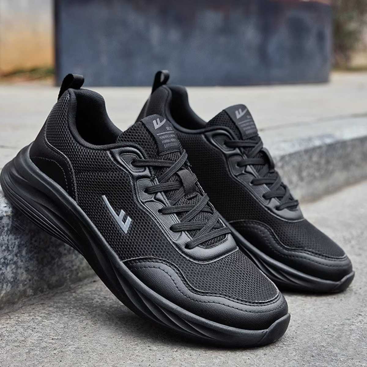 黒靴 黒靴 エアフロー メッシュランナー