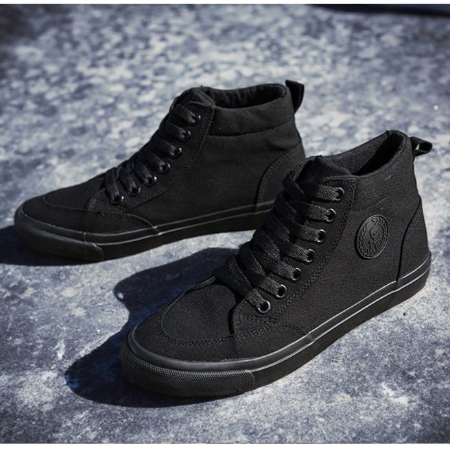 黒靴 高機能素材ハイカット街歩き専用靴