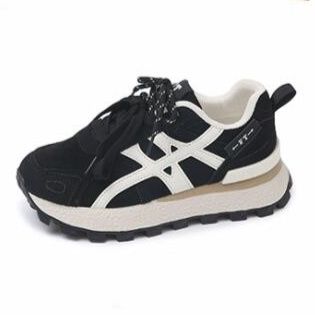 黒靴 厚底スニーカー レディース 運動靴 秋冬 黒