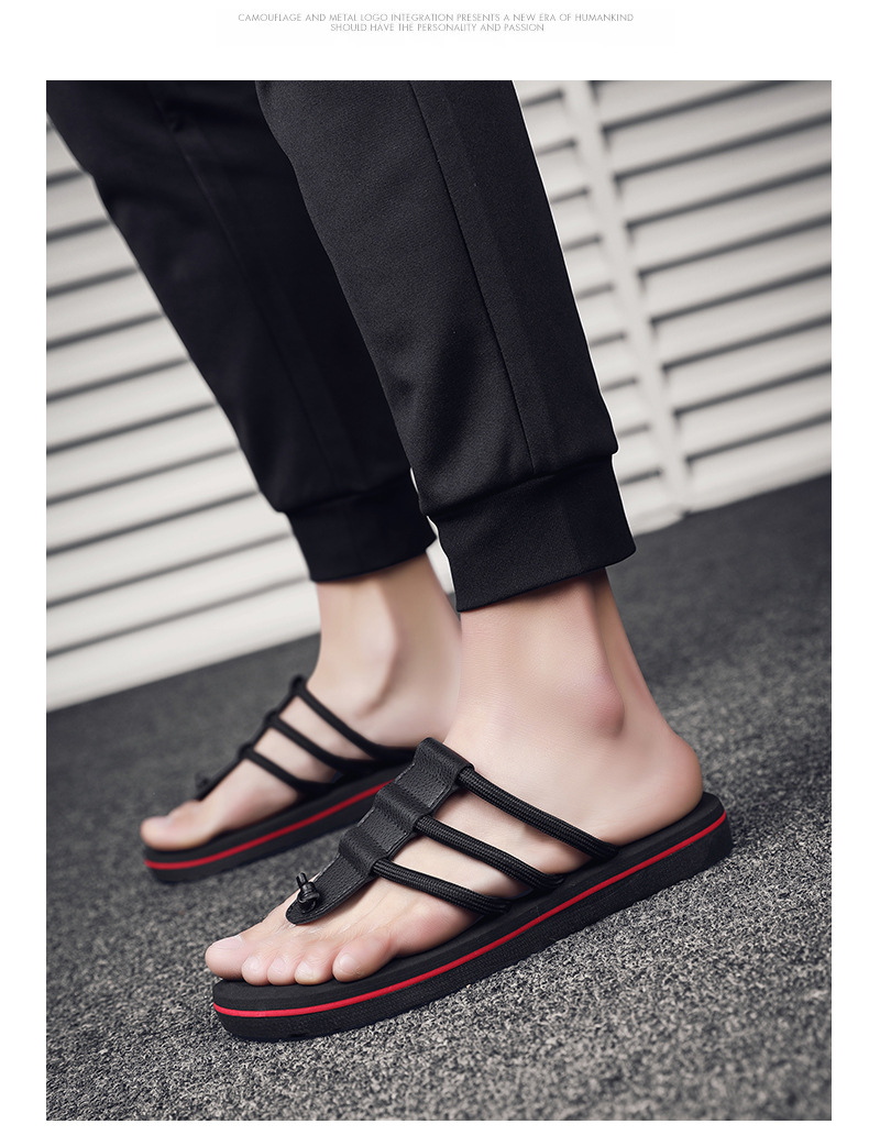 黒靴 男性用軽量サンダル 夏のアウトドアに最適なビーチサンダル