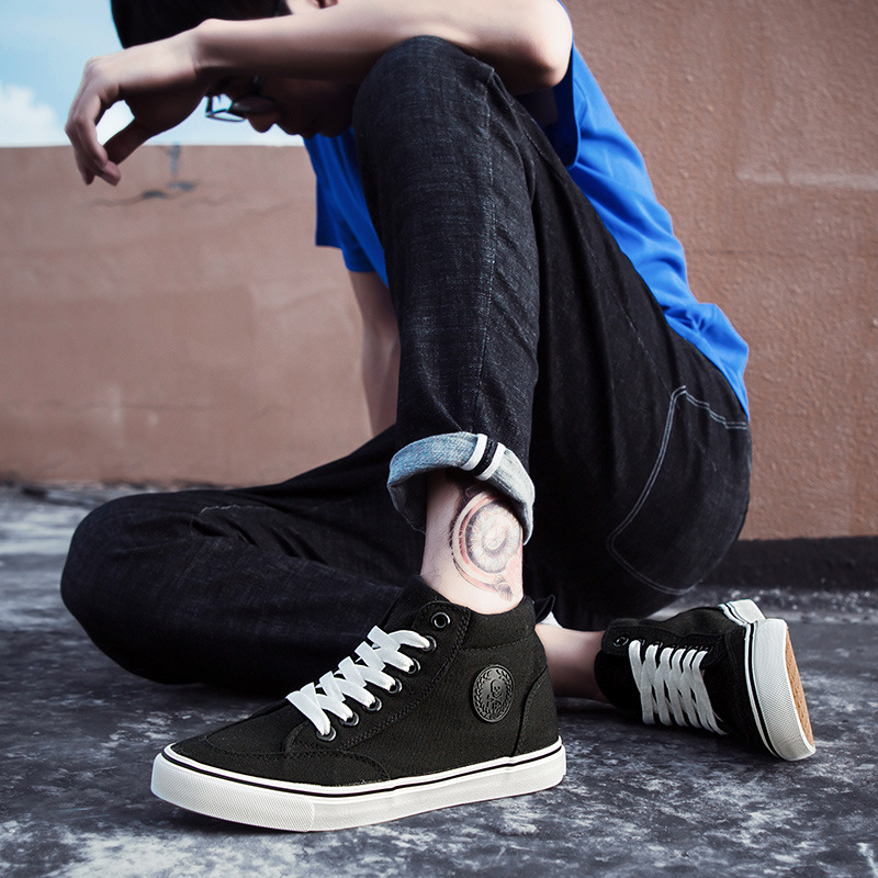 黒靴 高機能素材ハイカット街歩き専用靴