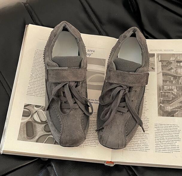 黒靴 レディース 秋冬 フラットシューズ 紐タイプ 軽量