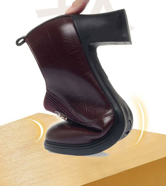 黒靴 2025秋冬新作 レディース ショートブーツ 太ヒール 黒