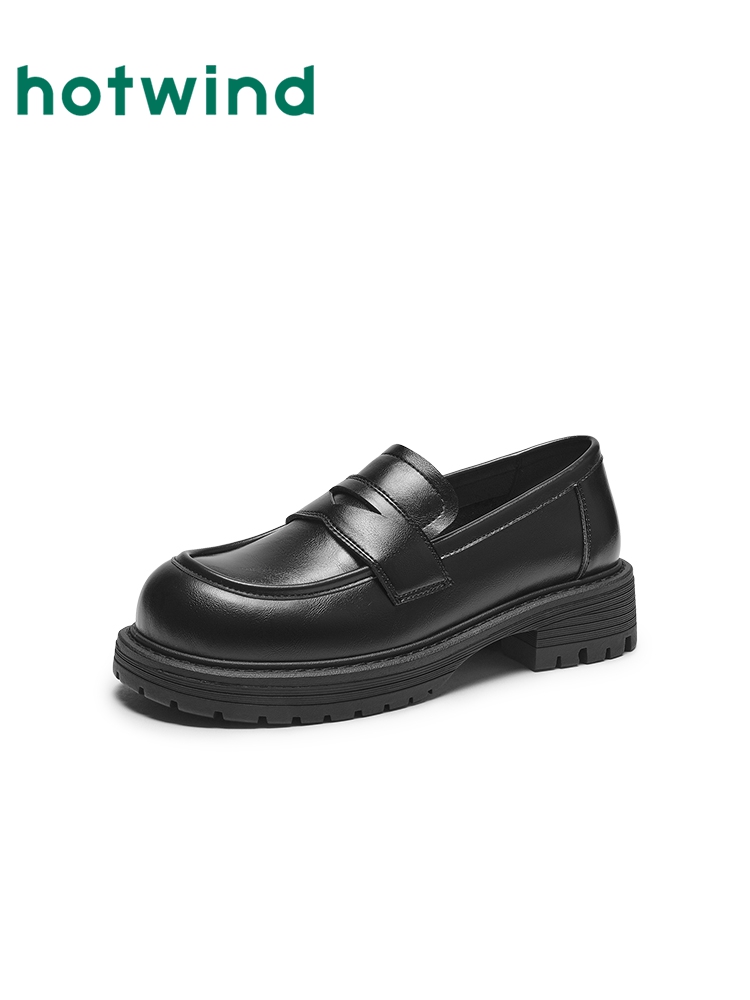 黒靴 クラシックローファー厚底