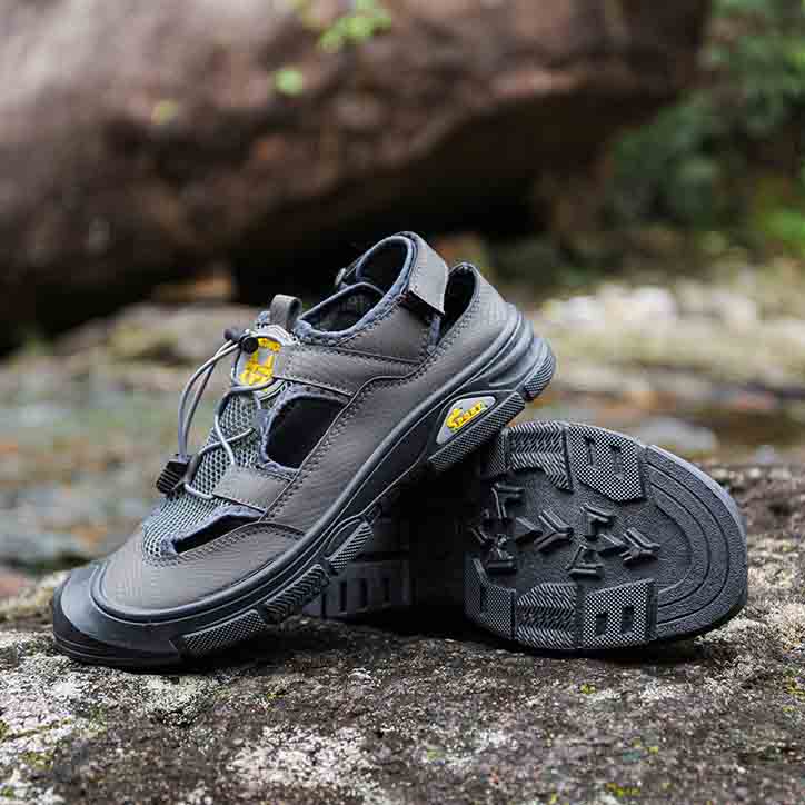 黒靴 男性用軽量通気性サンダル滑り止め野外活動散歩靴