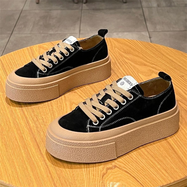 黒靴 黒スニーカー ローカット 厚底 美脚 カジュアル シンプル