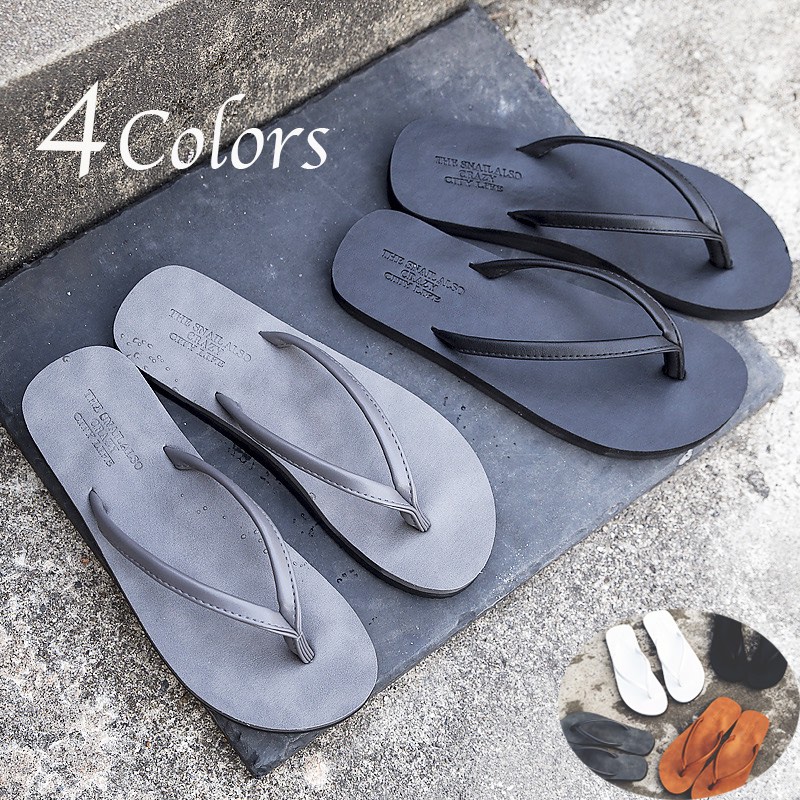 黒靴 痛くない無地ビーチサンダル 疲れにくい男女兼用リゾートサンダル