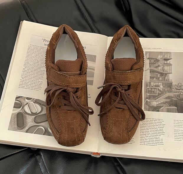 黒靴 レディース 秋冬 フラットシューズ 紐タイプ 軽量