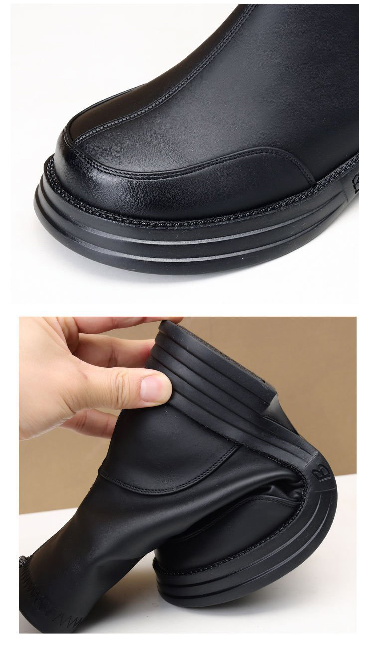 黒靴 レディース 秋冬 ブーツ 後ろ金具付き 革調 柔らか 脚長効果