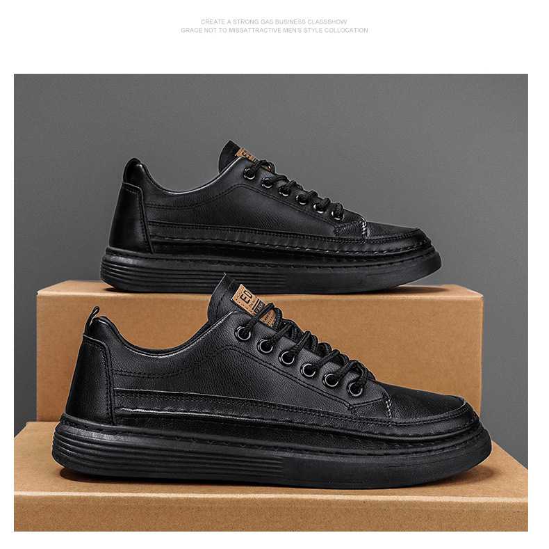 黒スニーカー カジュアル厚底モカシンスニーカー