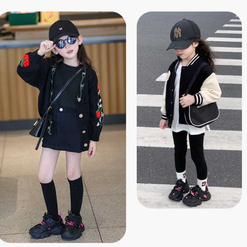 黒スニーカー 子供用運動靴