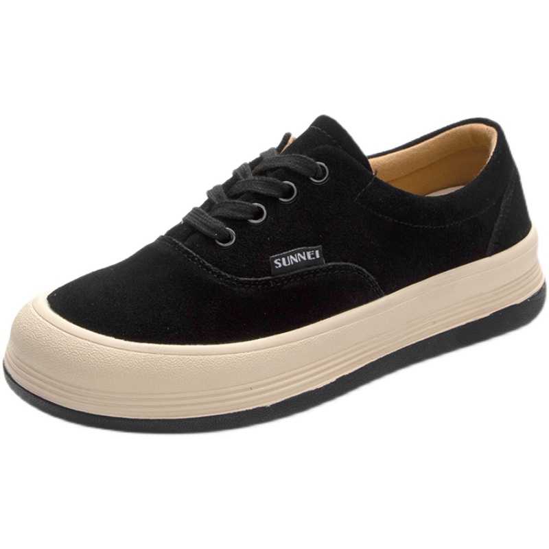 黒スニーカー カジュアル厚底スニーカー