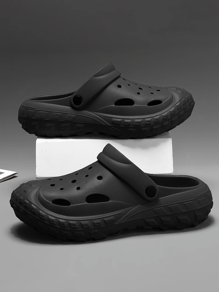 黒スニーカー 通気性抜群軽量運動靴型サンダル