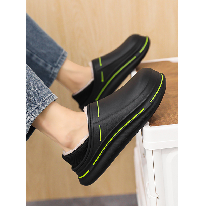 黒スニーカー 厚底プラットフォーム軽量履きやすいサンダル風