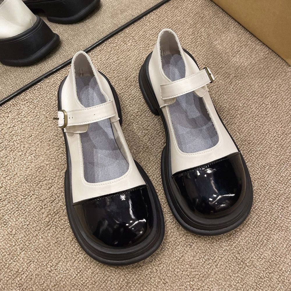 黒スニーカー 厚底ストラップシューズ 韓国風学院スタイル 女性用