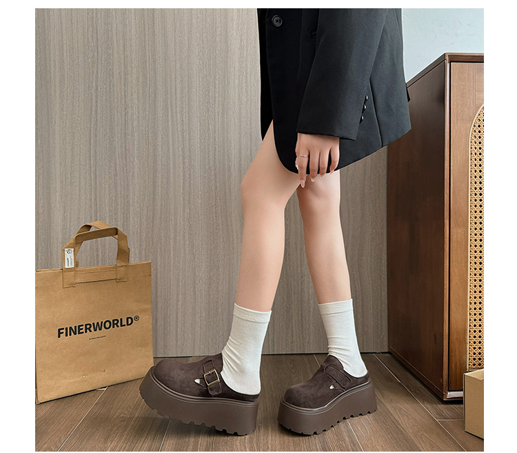 黒スニーカー 2024冬新作 レディース ベロア裏起毛厚底シューズ