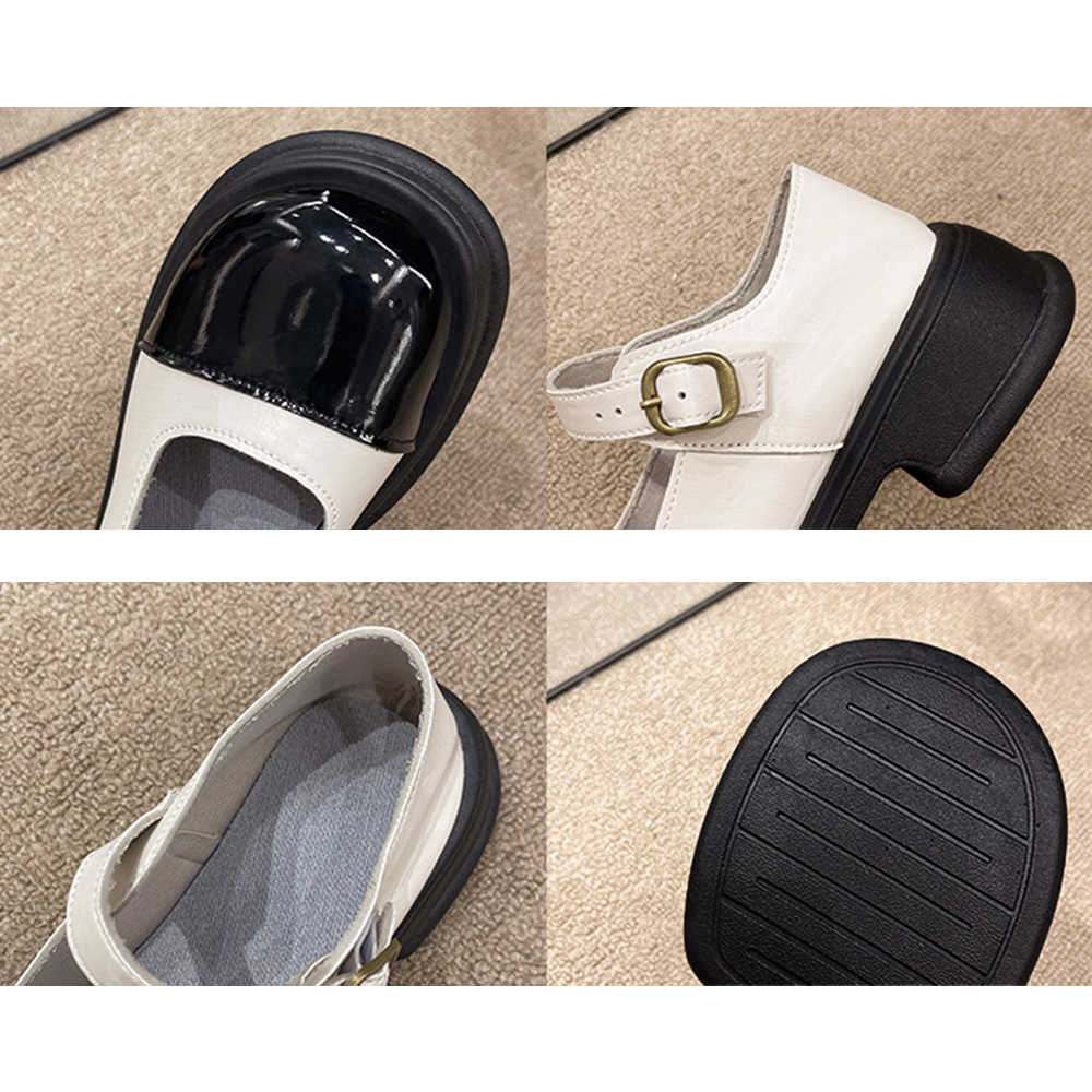 黒スニーカー 厚底ストラップシューズ 韓国風学院スタイル 女性用