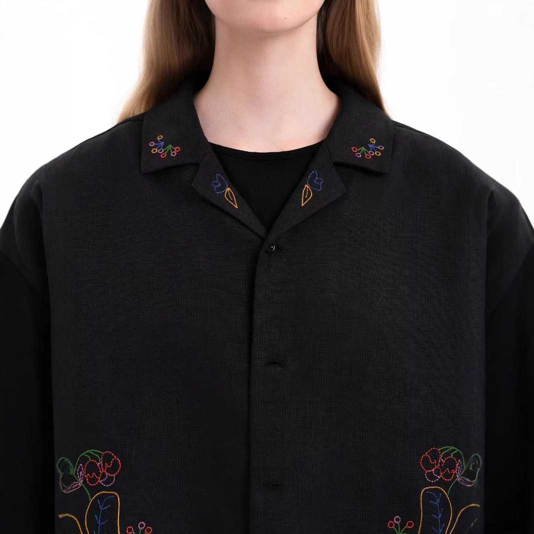 高級感が際立つ！黒シャツに映える刺繍デザイン5選