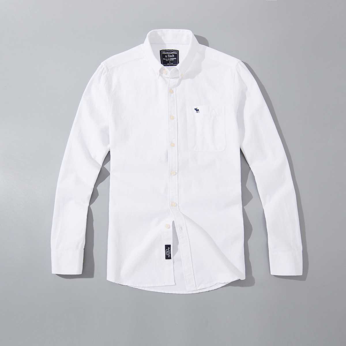 黒シャツ 定番ボタンダウン長袖シャツ