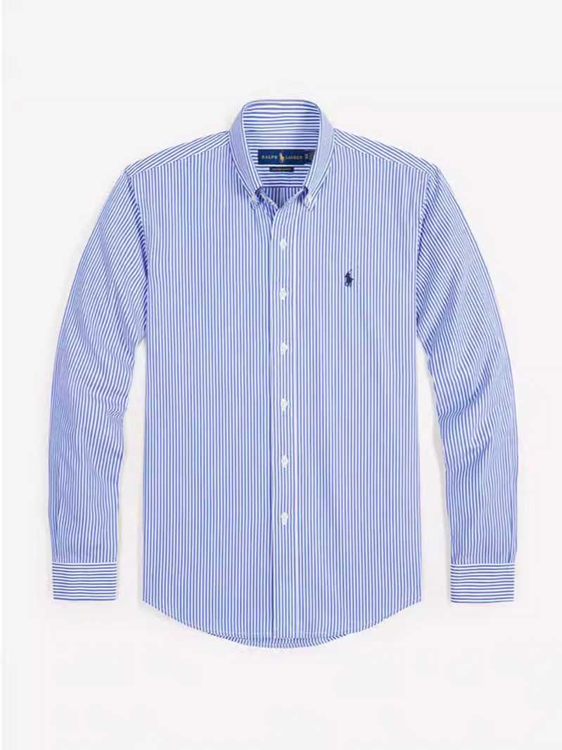 黒シャツ 上質コットン ストライプ柄シャツ