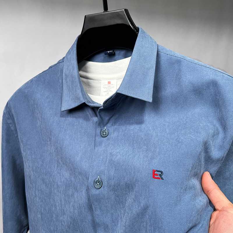 黒シャツ 上質デザイン 薄手シャツ