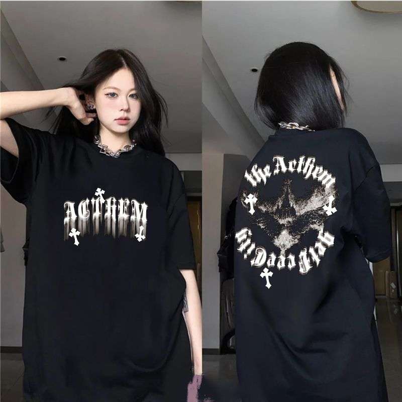 黒コーデ  ゴシックスタイル オーバーサイズ Tシャツ