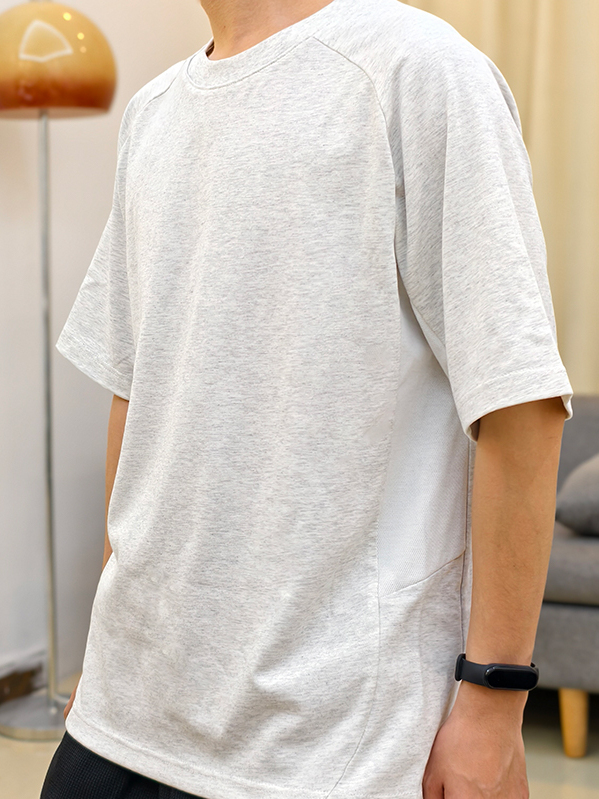 白Tシャツ メンズ ゆとりラグラン半袖シャツ