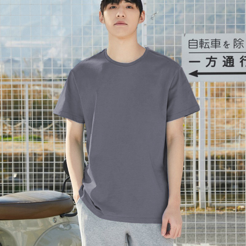 白Tシャツ ベーシッククルーネック半袖無地Tシャツ