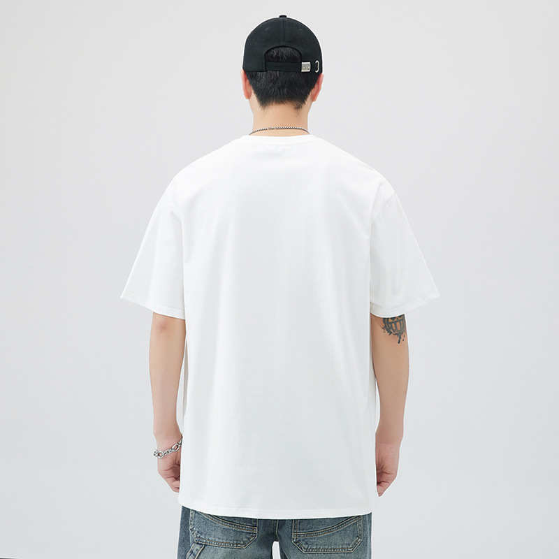 白Tシャツ ゆとりシルエット クルーネック半袖